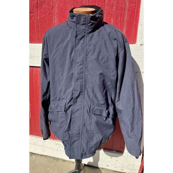 Timberland Pro Series Navy Blue Jacket Men's XXL With Drawstring Hood GUC - Picture 1 of 9